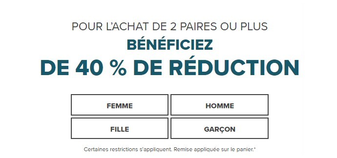 Crocs: -40% à partir de deux paires achetées