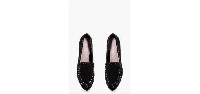 Boohoo: Mocassins noir ornés de clous et franges d'une valeur de 20€ au lieu de 31€ 