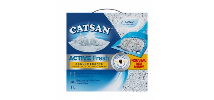 Wanimo: Litière minérale pour chat Catsan Active Fresh (5L) à 5,95€ au lieu de 8,50€ 