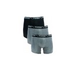 Solendro: Lot de 3 boxers longs gris et noir en polyester stretch à 22,90€ au lieu de 31,90€