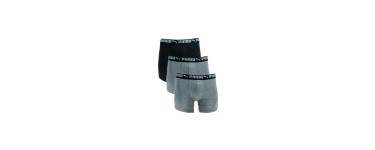 Solendro: Lot de 3 boxers longs gris et noir en polyester stretch à 22,90€ au lieu de 31,90€
