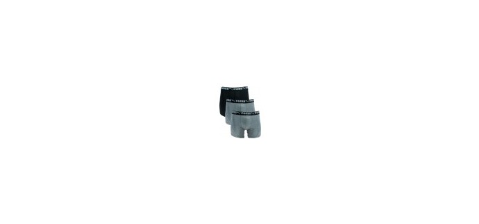 Solendro: Lot de 3 boxers longs gris et noir en polyester stretch à 22,90€ au lieu de 31,90€