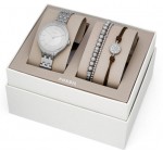 Fossil: Coffret cadeau avec montre Suitor à trois aiguilles en acier inoxydable et bijoux à 118€