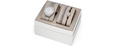 Fossil: Coffret cadeau avec montre Suitor à trois aiguilles en acier inoxydable et bijoux à 118€