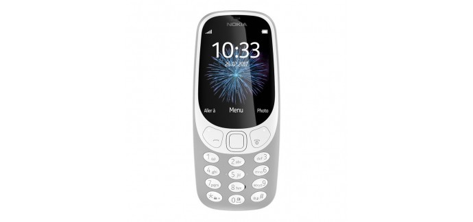Electro Dépôt: Téléphone Mobile - NOKIA 3310 Gris, à 48,9€ au lieu de 68,9€ (ODR)