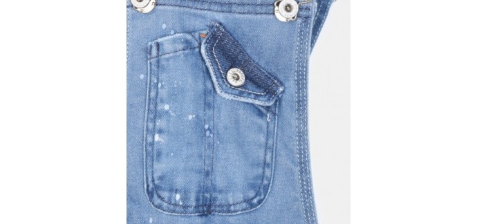 Kaporal Jeans: Salopette en jean bleu délavé et destroy à 47,40€ au lieu de 79€