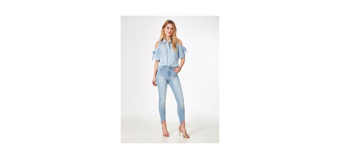 Jennyfer: Jean skinny taille haute bleu clair à 14,99€ au lieu de 29,99€
