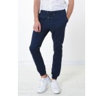 Kaporal Jeans: Pantalon homme coupe slim uni élastiqué couleur marine d'une valeur de 32,50€ au lieu de 65€