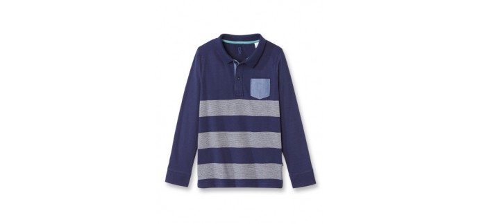 Okaïdi: Polo en coton à 6,49€ au lieu de 12,99€