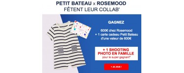 Petit Bateau: 1 shooting photo et 1 200 € x 5 chez Rosemood et Petit Bateau à gagner