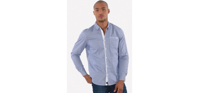Kaporal Jeans: Chemise homme manches longues à micro motif coupe droite d'une valeur de 29,50€ au lieu de 59€