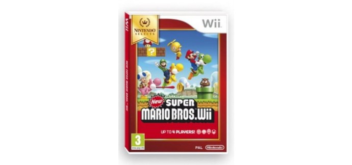 Base.com: Jeu Wii - New Super Mario Bros., à 23,29€ au lieu de 46,59€