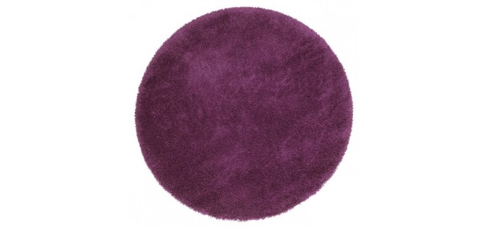 Alinéa: Tapis Shaggy rond D160cm violet à 53,94€ au lieu de 89,90€