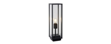 Delamaison: Borne d'extérieur électrique en métal et verre hauteur 50cm Noir Claire à 99,90€ au lieu de 119€