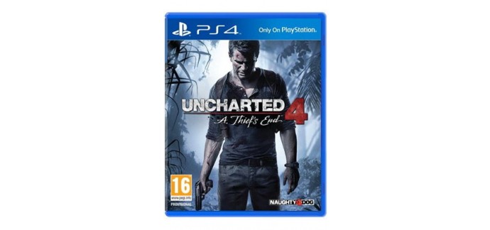 Rakuten: Uncharted 4: A Thief's End sur PS4 à 19,99€ livraison comprise