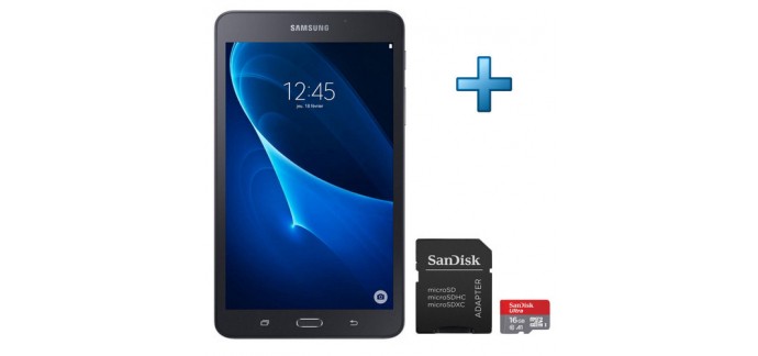 TopAchat: Tablette Tactile - Samsung Galaxy Tab A6 7'' + Carte micro SD 16 Go à 134,90€ au lieu de 159,90€