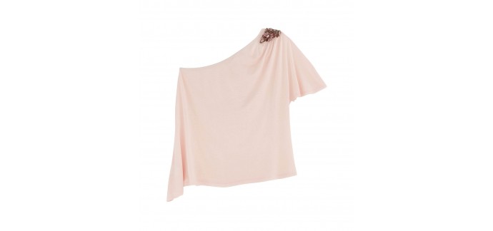 Promod:  T-shirt one shoulder détail perles femme au prix de 9,97€ au lieu de 19,95€ 