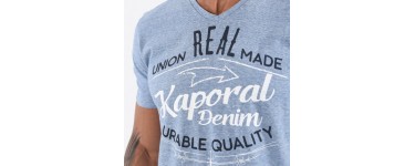 Kaporal Jeans: Tee-shirt chiné col V à 17,50€ au lieu de 25€