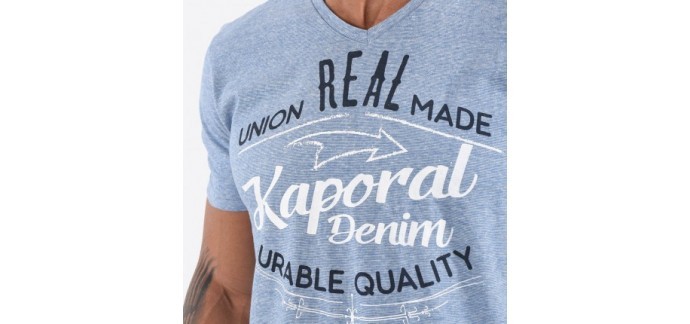 Kaporal Jeans: Tee-shirt chiné col V à 17,50€ au lieu de 25€