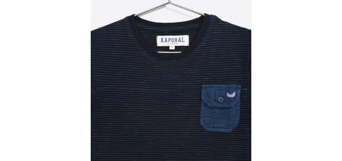 Kaporal Jeans: Tee-shirt rayé avec poche poitrine à 24,50€ au lieu de 35€
