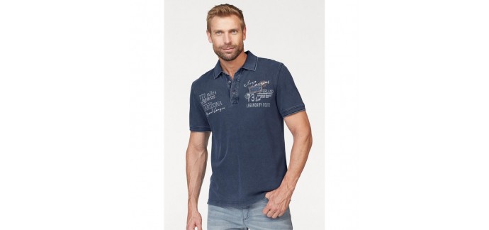 3 Suisses: Polo chiné délavé manches courtes homme Arizona - Jeans à 23,09€ au lieu de 32,99€