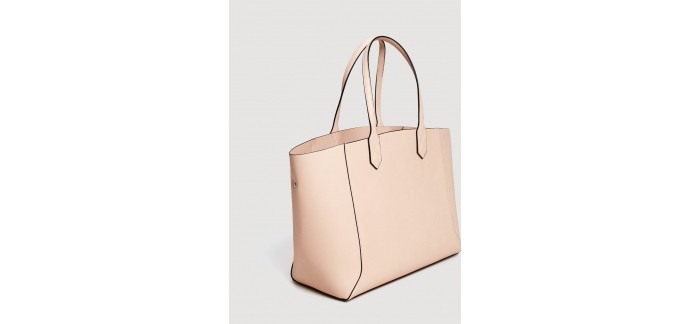 Mango: Sac shopper effet grainé couleur nude d'une valeur de 19,99€ au lieu de 29,99€ 