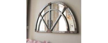 Becquet: Miroir demi-lune structure en métal style rétro d'une valeur de 67,43€ au lieu de 89,90€ 