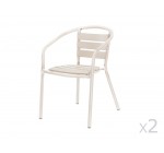 Delamaison: Lot de 2 fauteuils en aluminium - Rotin Design Bari à 120,75€ au lieu de 237€