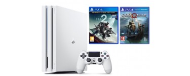 Fnac: PS4 Pro 1 To Blanche + God of War + Destiny 2 à 399,99€