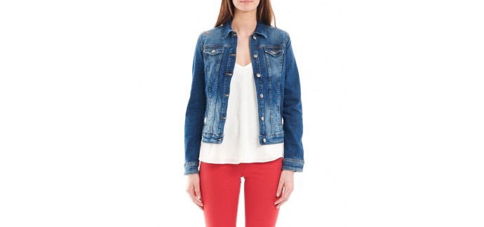 Galeries Lafayette: Emporio Armani - Veste de denim stretch cintrée d'une valeur de 139,30€ au lieu de 199€