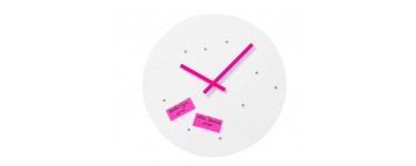 Fly: Horloge en fer peint laqué 40cm de diamètre Fluo Line d'une valeur de 6,50€ au lieu de 12,99€