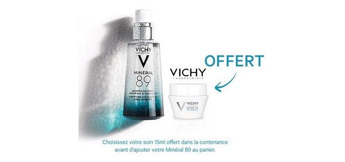Vichy: Votre soin VISAGE 15ml au choix offert pour l'achat de Minéral 89