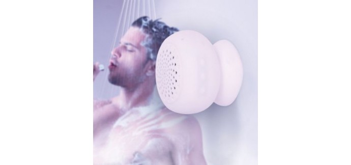 Conforama: Haut-parleur de douche bluetooth de couleur blanc à 5,97€ au lieu de 19,90€