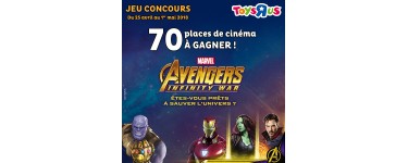 ToysRUs: 70 places de cinéma pour le film Avengers : Infinity War à gagner