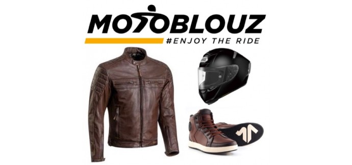 Motoblouz: -10€ dès 99€, - 15€ dès 120€, - 30€ dès 200€ et - 50€ dès 300€ d'achat d'équipement moto