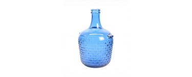 Alinéa: Vase en forme de bouteille en verre bleu H20cm d'une valeur de 8,94€ au lieu de  14,90€