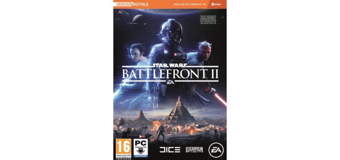 Fnac: Jeu PC Star Wars Battlefront II à 29,99€ au lieu de 59,99€