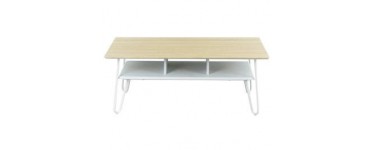 BUT: Table Basse Pasty Sonoma et Blanc - 110 x 43,5 x 60cm à 28,92€ au lieu de 139,99€