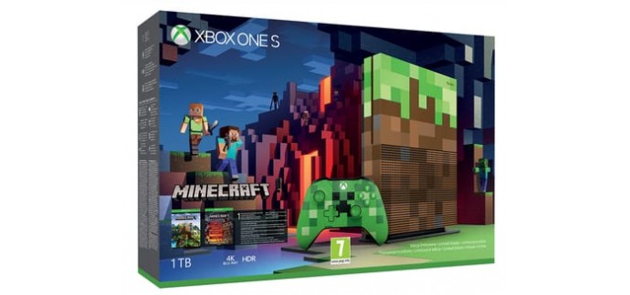 Auchan: Xbox One S 1To - Limited Edition Minecraft à 199€