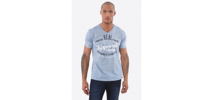 Kaporal Jeans:  Tee-shirt chiné col V desto jeanss à 17,50€ au lieu de 25€