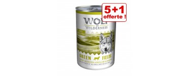 Zooplus: 1 boîte en cadeau pour l'achat de 5 boîtes de 400 g de nourriture humide Wolf of Wilderness