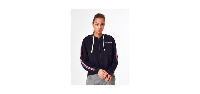 Jennyfer: Sweat zippé sisterhood noir à 8,99€ au lieu de 17,99€