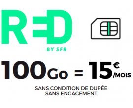 Showroomprive: Forfait mobile tout illimité + 100Go d'internet en France et 10Go en Europe à 15€/mois à vie