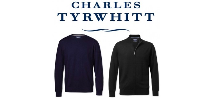 Charles Tyrwhitt: 2 articles en maille (pulls ou gilets) en laine mérinos pour 99€