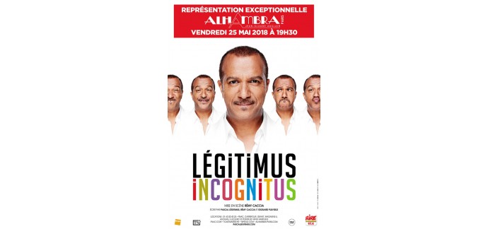 Rire et chansons: 5 x 2 places pour le spectacle de Pascal Légitimus le 25/05 à Paris à gagner