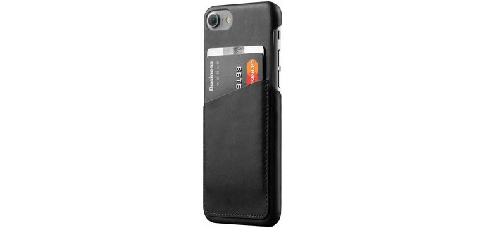 MacWay: Coque pour iPhone 7 / iPhone 8 - Mujjo Leather Wallet Case Noir à 29,99€ au lieu de 39,99€