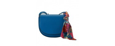 Galeries Lafayette: Sac besace kimono façon cuir bleu avec foulard fantaisie d'une valeur de 35,99€ au lieu de 59,99€