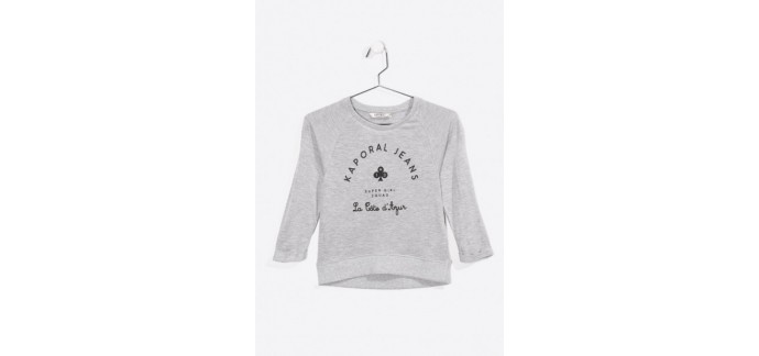 Kaporal Jeans: Sweat shirt imprimé message à 17,40€ au lieu de 29€