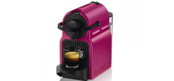 Darty: machine Nespresso Krups Inissia fushia + café offerts à 64,99€ au lieu de 134,99€