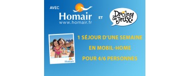 Homair Vacances: 8 séjours à gagner en mobil-homes en famille